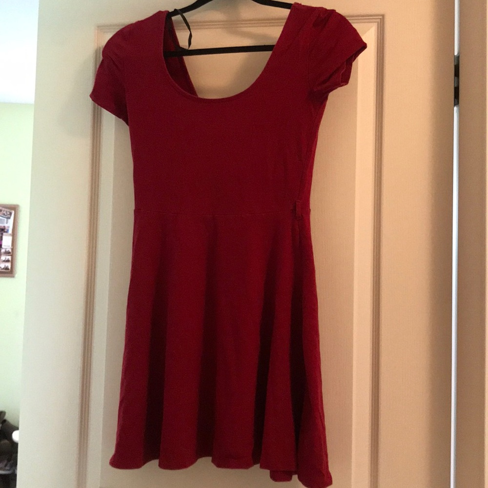 Red skater dress